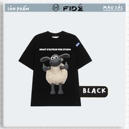 Thumbnail Áo thun FIDE Cừu Shaun phông trơn nam nữ cổ tròn unisex SHAUN 07 3