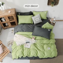 Thumbnail Bộ Chăn Ga Gối Cotton Tici Tag Mịn Decor Bo Chun 10cm, Phong Cách Hàn Quốc - Màu Trơn Basic 4