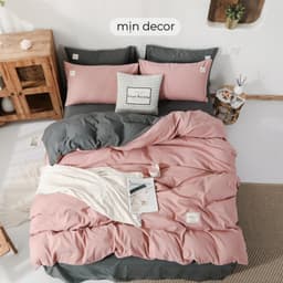 Thumbnail Bộ Chăn Ga Gối Cotton Tici Tag Mịn Decor Bo Chun 30cm, Phong Cách Hàn Quốc - Màu Trơn Basic 3