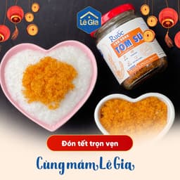 Thumbnail Ruốc (chà bông) tôm sú Lê Gia hũ thủy tinh 80g 2