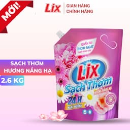 Thumbnail Nước giặt Lix sạch thơm hương nắng hạ 3.2kg TÚI N7303 và N7302 chứa hạt lưu hương thơm hơn - Lixco Việt Nam 1