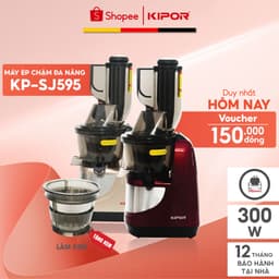 Thumbnail Máy ép chậm KIPOR KP-SJ595 - Tặng lưới làm kem - Động cơ đồng nguyên chất công suất lớn - Bảo hành tại nhà 12 tháng 1