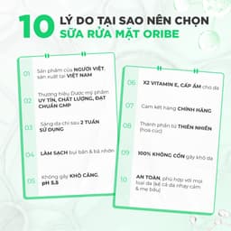 Thumbnail Combo 2 sữa rửa mặt Oribe dưỡng trắng tạo bọt thu nhỏ lỗ chân lông tẩy tế bào chết sáng da dưỡng ẩm - 100g 4