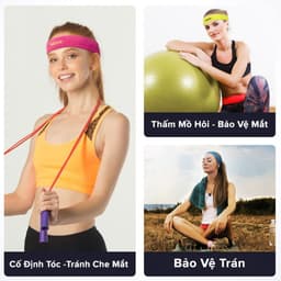Thumbnail Băng Đô Đeo Trán Ngăn Mồ Hôi Bản To Siêu Thấm Hút Cotton Dày Dặn Thoáng Khí Sweatband AL2108 Chạy Bộ Gym Hãng Aolikes 2