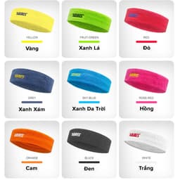 Thumbnail Băng Đô Đeo Trán Ngăn Mồ Hôi Bản To Siêu Thấm Hút Cotton Dày Dặn Thoáng Khí Sweatband AL2108 Chạy Bộ Gym Hãng Aolikes 4
