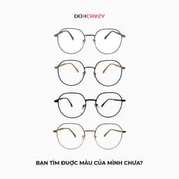 Thumbnail Gọng kính DOKCRAZY - C - GAVIN hợp kim không gỉ Hot Trend, chống ánh sáng xanh, chống tia UV, unisex 3
