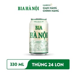 Thumbnail Thùng 24 lon Bia Hà Nội Nhãn Xanh - HABECO (330ml/lon) 1