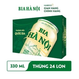 Thumbnail Thùng 24 lon Bia Hà Nội Nhãn Xanh - HABECO (330ml/lon) 2
