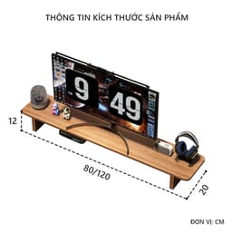 Thumbnail Kệ để màn hình máy tính decor bàn làm việc gỗ MDF phủ melamin chống xước thương hiệu IGA - GA28 2