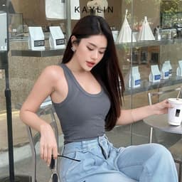 Thumbnail Áo thun ba lỗ KAYLIN Basic khoét cổ form ôm chất vải thun co giản thoải mái mát mẻ - N2006 2