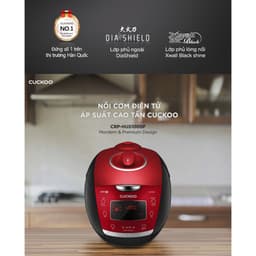 Thumbnail Nồi cơm điện tử áp suất cao tần Cuckoo 1.8 lít CRP-HUS1000F màu đỏ- lòng nồi chống dính cao cấp phủ Xwall Black shine 2