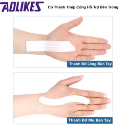Thumbnail Đai Nẹp Cố Định Khớp Cổ Tay Với 2 Thanh Nẹp Trên Dưới AL 1671 Chính Hãng AOLIKES Cho Người Chấn Thương Bong Gân Cổ Tay 4