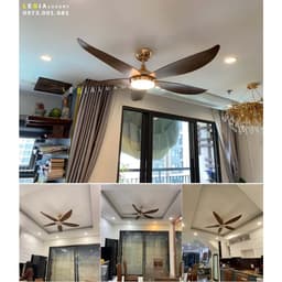 Thumbnail Quạt Trần Đẹp | Quạt Trần Đèn Gió Mạnh LGFAN669 | Quạt Trần Chung Cư Cổ Ngắn 25cm 4