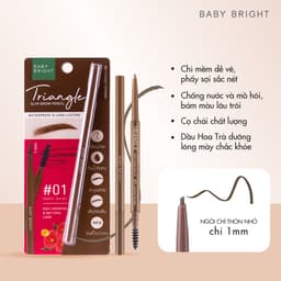 Thumbnail Chì Kẻ Mày Tam Giác Chống Thấm Nước Baby Bright Triangle Slim Brow Pencil 4 Colors 0.7g 3