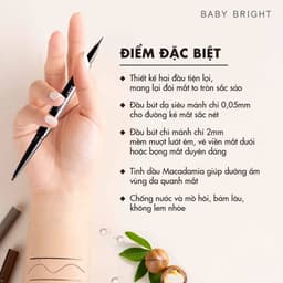 Thumbnail Bút Kẻ Mắt 2 Đầu Siêu Mảnh Baby Bright Up And Down Duo Eyeliner 2 Colors 0.1g+0.35g 4