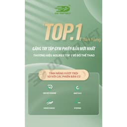 Thumbnail Găng Tay Thể Thao  Aolikes Tập Gym Chất Liệu Thoáng Khí Với Miếng Đệm Silicon Chống Trượt 3