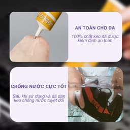 Thumbnail Keo dán giày thể thao siêu dính dùng nhiệt trong suốt an toàn cho da KDG06 4