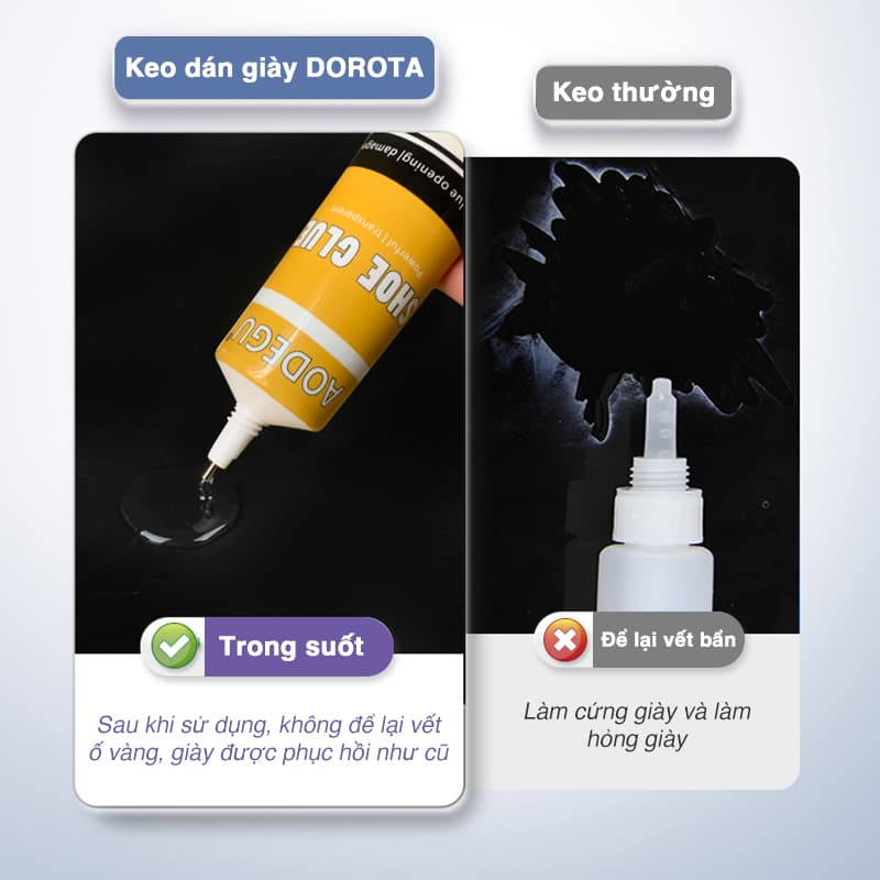 Ảnh Keo dán giày thể thao siêu dính dùng nhiệt trong suốt an toàn cho da KDG06 2