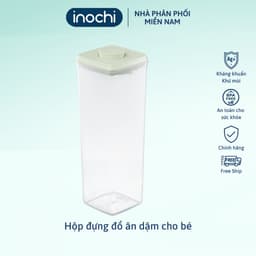 Thumbnail Hộp đựng đồ ăn dặm Inochi, thiết kế bấm nút chống ẩm, ngăn côn trùng, Kèm muỗng 3