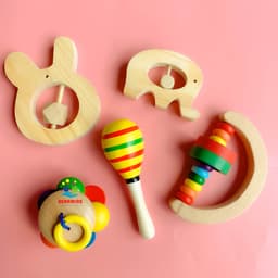 Thumbnail Lục Lạc Gỗ Handmade Tập Cầm Nắm Cho Bé| Đồ Chơi An Toàn Với Trẻ Sơ Sinh Benrikids 2