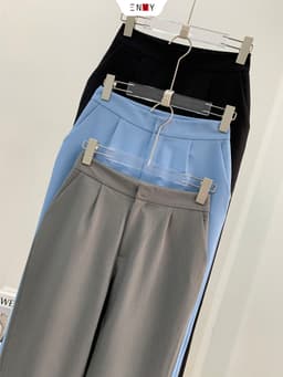 Thumbnail Quần nữ Baggy Cotton ENVY (Nút gài, lưng vải) - QK0090 3