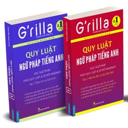 Thumbnail Sách - Combo Quy luật ngữ pháp tiếng Anh Grilla Tập 1 và 2, kèm quà tặng 3
