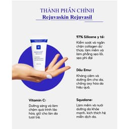 Thumbnail Sample Gel ngăn ngừa sẹo và làm xẹp sẹo lồi, sẹo phì đại REJUVASKIN Rejuvasil 1ml 3