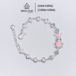 Thumbnail Lắc Bạc Thỏ Hồng Cho Bé Gái - Minh Canh Jewelry 1