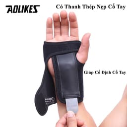 Thumbnail Đai Nẹp Cố Định Khớp Cổ Tay Freesize AL1676 Có Thanh Thép Nẹp Dưới Lòng Bàn TayChính Hãng Aolikes Hỗ Trợ Bong Gân 1