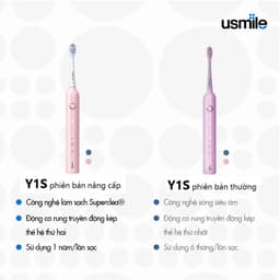 Thumbnail Bàn chải điện sóng siêu âm usmile Y1S (bản thường / nâng cấp) - BH 12 tháng 3