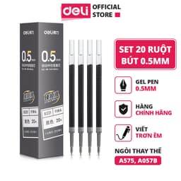 Thumbnail Combo 20 ruột bút gel S221 Deli 0.5mm dùng cho bút bi nước A575 không gai viết trơn tru phù hợp học sinh văn phòng 1