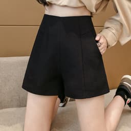 Thumbnail Quần short ulzzang Hàn may lai giữa khóa kéo sau trơn THOCA HOUSE năng động, trẻ trung 3