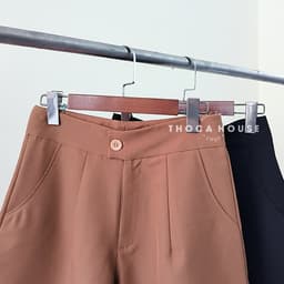Thumbnail Quần short tây nữ màu trơn đen, nâu THOCA HOUSE phối mọi trang phục công sở, đi chơi 2
