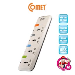Thumbnail Ổ Cắm Điện Nối Dài Comet CESG2403 2500W Dây Dài 3m,4 Lỗ 3 Chấu,4 Công Tắc, Có Nắp Lỗ Cắm  An Toàn 2