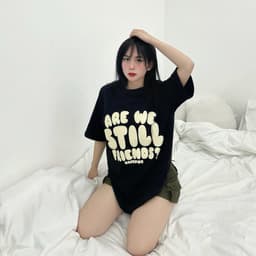 Thumbnail Áo thun NELLY Cotton 260gsm Premium - Are We Still Friends Tay Lỡ Form Rộng Nam Nữ 1