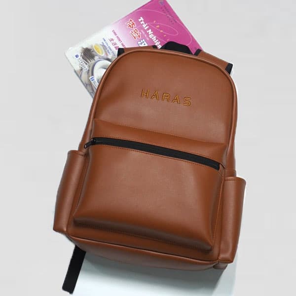 Ảnh Balo Da Nam Nữ Cao Cấp Chống Thấm Nước Basic New Original Backpack HARAS HR341 4