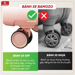 Thumbnail Vali Kéo Du Lịch Bamozo Nancy Size 20/24/28 Nhựa PP Cao Cấp Chống Vỡ - Bảo Hành 5 Năm. 4
