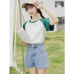 Thumbnail Quần short jean nữ Chollima QS007 Basic dễ phối đồ phong cách hàn quốc trẻ trung năng động 3