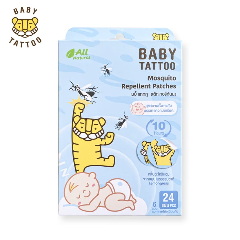 Ảnh BABY TATTOO Miếng Dán Chống Muỗi, Côn Trùng Cho Trẻ Em Từ Thiên Nhiên Hương Thảo Dược Nhẹ Nhàng 1 hộp 24 miếng 1