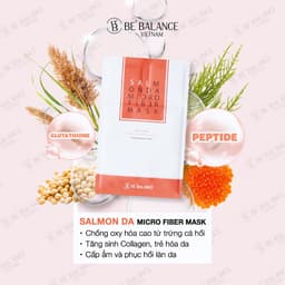 Thumbnail Mặt Nạ Vải Vi Sợi Be'Balance SALMON DA MICRO FIBER MASK 3in1 Làm Đẹp Da 1 hộp 10 miếng 4