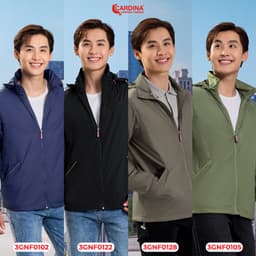 Thumbnail Áo Gió Nam 𝐂𝐀𝐑𝐃𝐈𝐍𝐀 2 Lớp Chất Vải Gió Cao Cấp Chống Thấm Nước Cản Gió Trẻ Trung 3GNM01 4