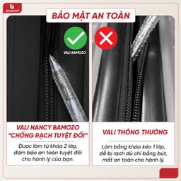 Thumbnail Hoả Tốc Vali Kéo Du Lịch Bamozo Nancy Size 28 Cao Cấp Nhựa PP Chống Vỡ 4