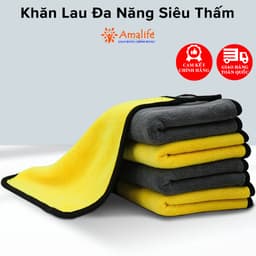 Thumbnail Khăn Lau Đa Năng Siêu Thấm 30*30cm Sợi Microfiber Dày Dặn Chuyên Dùng Cho Xe Ô Tô Xe Tải Lau Đồ Dùng Chính Hãng Amalife 1