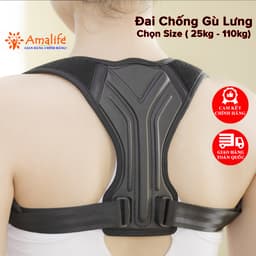 Thumbnail Đai Chống Gù Lưng Người Lớn Trẻ Em Chọn 5 Size Có Nẹp Da PU Cứng Cho Dân Văn Phòng A02 Cao Cấp Chính Hãng Amalife 1