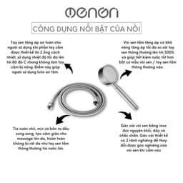 Thumbnail Vòi Hoa Sen Nhà Tắm INOX 304 Tăng Áp Lực Nước Có Kèm Dây 1,5m - OENON 3