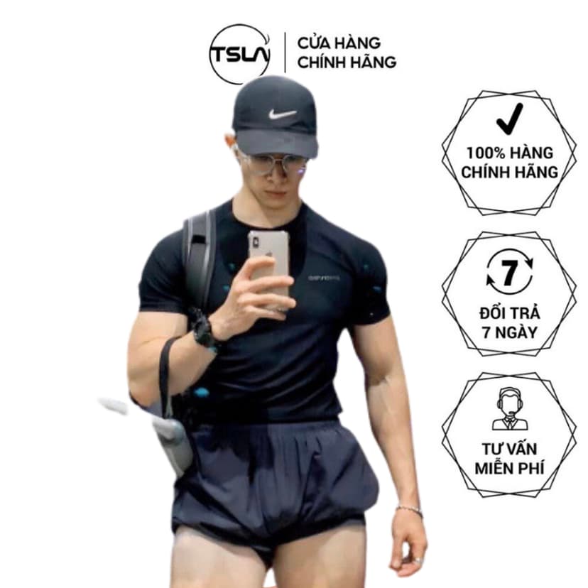 Ảnh Áo nam ngắn tay form ôm chất nhẹ mềm nhanh khô thấm hút cực tốt phù hợp mặc lót thể thao DEB1007 1
