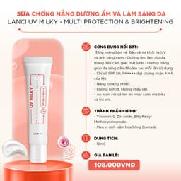Thumbnail Sữa chống nắng dưỡng ẩm và làm sáng da LANCI chống tia UV, không bết dính minisize 10ml 2