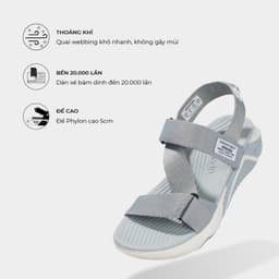 Thumbnail Giày sandals Shondo F7 racing xám trắng F7R2022 4