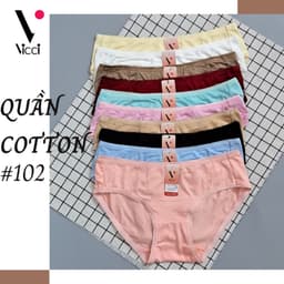 Thumbnail Set 10 quần lót nữ cotton cao cấp Vicci 102 mềm mại, êm ái, kháng khuẩn khử mùi mix màu ngẫu nhiên 1