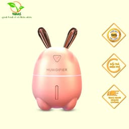 Thumbnail Máy phun sương tạo độ ẩm & khuếch tán tinh dầu hình thỏ, giúp căn phòng luôn thơm mát, có thể dùng làm đèn trang trí. 1